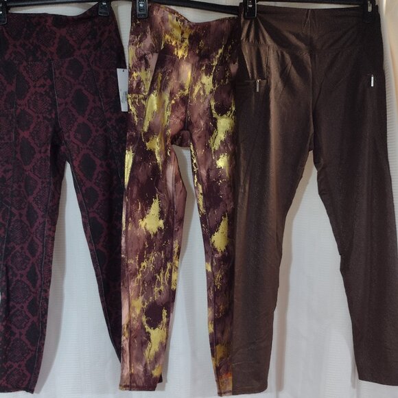 NEW with tags Tahari Sport Leggings with Side Pockets – Size S – Lot of 3 - Picture 2 of 15